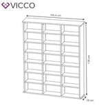 VICCO Scaffale multimediale JUKEBOX CD DVD Bluray Scaffale Scaffale verticale Sc