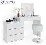 Vicco Toeletta da trucco Lotos bianco Toilette + Sbabello