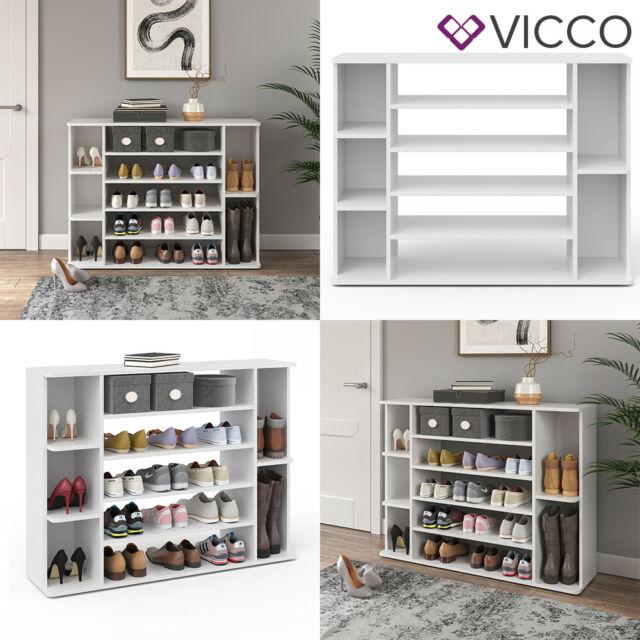 Vicco Scrivania Leo Scrivania Mensola Tavolo PC Scaffale Bianco Antrac