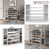 Vicco Scrivania Levin bianco Cassettiera per scarpe Scaffale per scarpe Vano