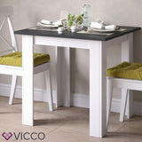 VICCO Tavolo da pranzo KARLOS 80 cm Bianco/Antracite Tavolo da sala da pranzo