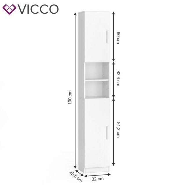Armadio complementare VICCO scaffale per lavatrice mobile da bagno armadio