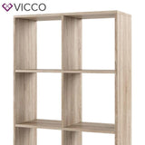 Vicco Divisorio per stanze Scutum Libreria sonoma con 8 scomparti Scaffale