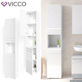 VICCO Armadio per bagno FREDDY Lucido Scaffale per bagno Scaffale alto Bagno