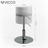 Vicco Sgabello di design Sgabello trucco Toeletta regolabile Bianco