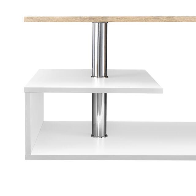 Tavolino Bianco/Quercia Tavolino d'appoggio tavolo