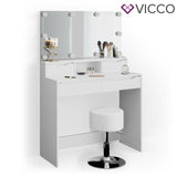 Vicco Toeletta da trucco Ruben bianco Specchio Toilette Toeletta make-up con cas