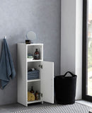 Mobiletto da bagno con sportello e ripiano Mensola Bagno Bianco