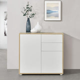 Credenza CONSOLE CASSETTIERA ARMADIO SOGGIORNO ARMADIO quercia/bianco