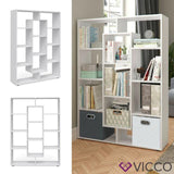 VICCO Divisorio 11 scomparti - Libreria Divisorio Scaffale verticale Armadio