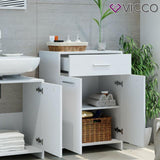 VICCO Armadietto da bagno KIKO 80 x 60 cm bianco - Armadietto a colonna Bagno