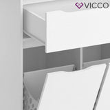 Vicco Scaffale per il bucato Ruben bianco Cesto del bucato Cassettone Guardaroba