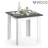 VICCO Tavolo da pranzo KARLOS 80 cm Bianco/Antracite Tavolo da sala da pranzo