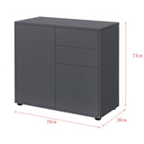 Credenza CONSOLE CASSETTIERA ARMADIO SOGGIORNO ARMADIO GRIGIO SCURO