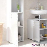 VICCO Armadio per bagno FREDDY Lucido Scaffale per bagno Scaffale alto Bagno