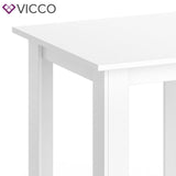 VICCO Tavolo da pranzo KARLOS 80 cm Bianco Tavolo da sala da pranzo