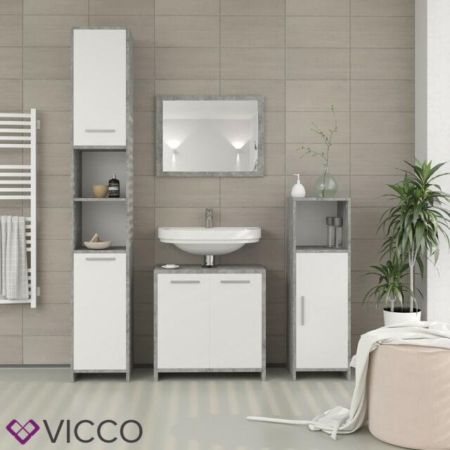 Vicco Mobile sottolavabo Kiko Armadietto per lavandino Cemento