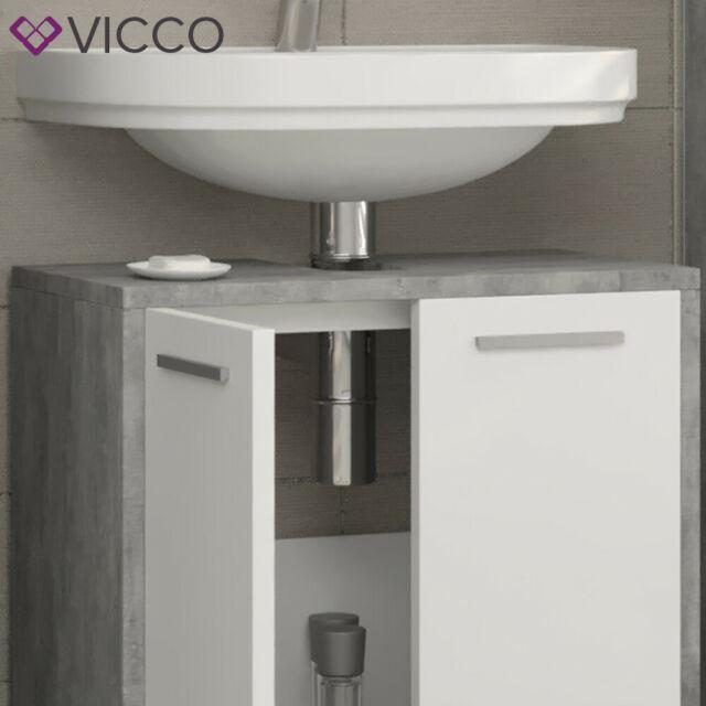 Vicco Mobile sottolavabo Kiko Armadietto per lavandino Cemento