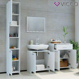 VICCO Armadietto da bagno KIKO 80 x 60 cm bianco - Armadietto a colonna Bagno