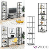 VICCO Loft Scaffale verticale Fyrk Libreria Scaffale da parete Legno Scaffale 17