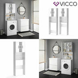 Vicco Armadio per lavatrice Armadio per il bagno bianco