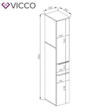 Mobile alto da bagno VICCO OTIS bianco - armadio da bagno scaffale armadietto