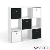 VICCO Divisorio HYLADA 9 scomparti Bianco Scaffale verticale Armadio Libreria