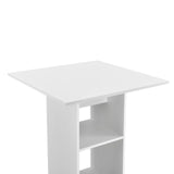 Tavolino da bar Scaffale tavolo mensola 110x70x70cm Bianco