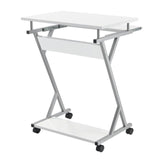 Scrivania Bianco Rollbar Tavolo Computer da Ufficio 60x40x75cm