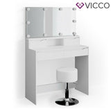 Vicco Toeletta da trucco Ruben bianco Specchio Toilette Toeletta make-up con cas