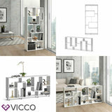 Vicco Scaffale divisorio Noa Scaffale 8 scomparti Mensola alta Bianco