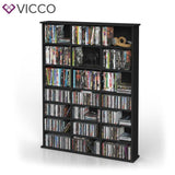 VICCO Scaffale multimediale JUKEBOX CD DVD Bluray Scaffale Scaffale verticale Sc