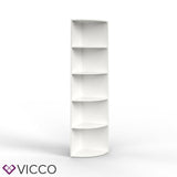 Vicco Scaffale angolare Ecki Libreria bianco 5 scomparti Scaffalatura bagno