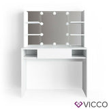 VICCO LED Toeletta da trucco DAENERYS Bianco Toilette Toeletta make-up Specchio