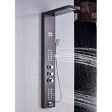 Colonna doccia pannello acciaio inox idromassaggio con doccetta soffione set