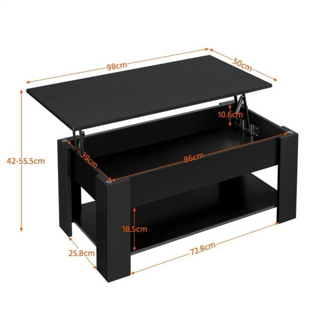 TAVOLINO DA DIVANO con Vassoio Rimovibile con Ripiano Stile Industriale  Marrone EUR 69,98 - PicClick IT