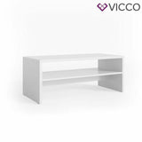 Vicco Tavolino da salotto Gabriel Tavolino scaffale 100 cm Bianco