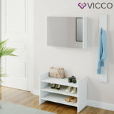 Vicco Toeletta da trucco Evie bianco incl. Specchio Toeletta da trucco da parete