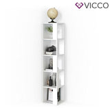 Vicco Armadio ad angolo Lio bianco Armadio verticale Libreria Armadio a muro