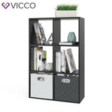 VICCO Divisorio - 6 scomparti Armadio Libreria Scaffale verticale Armadio alto