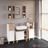 Vicco Mobile bagno Senyo Mobile medio Mobile bagno Bianco Sonoma di quercia