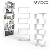 Vicco Scaffale divisorio Levio alto 6 scomparti conservazione mensola Bianco