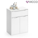 Vicco Scaffale per il bucato Ruben bianco Cesto del bucato Cassettone Guardaroba