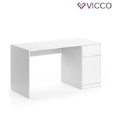 Vicco Scrivania Tavolo per ufficio Tavolo portacomputer Ruben 140x65cm Tavolo