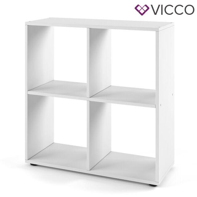 Vicco Divisorio stanze Tetra Libreria bianca con 4 scomparti Scaffale