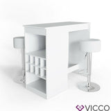 VICCO Tavolino bar ROSS Bianco Bancone da bar Tavolino alto da bar