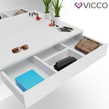 Vicco Toletta da trucco Alessia Toilette Cassettone Specchio A parete Bianco