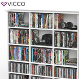 VICCO Scaffale multimediale JUKEBOX CD DVD Bluray Scaffale Scaffale verticale Sc