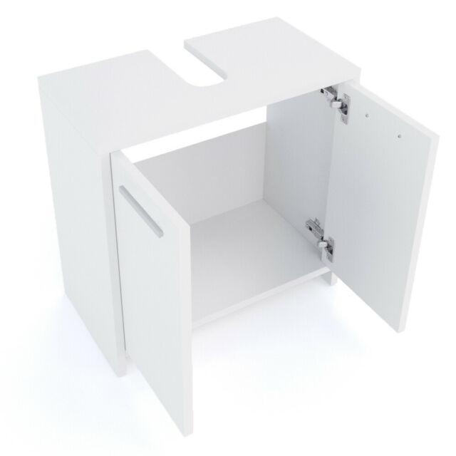 Vicco Mobile sottolavabo per bagno Kiko, Calcestruzzo/Bianco, 58 x