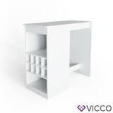 VICCO Tavolino bar ROSS Bianco Bancone da bar Tavolino alto da bar